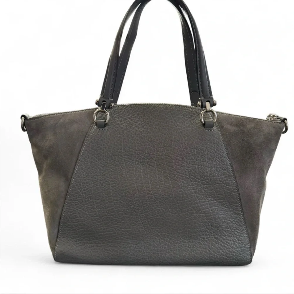 COACH Prairie Satchel & Crossbody | F79999 | Heather Grey Leather & Suede | EUC - Picture 10 of 11